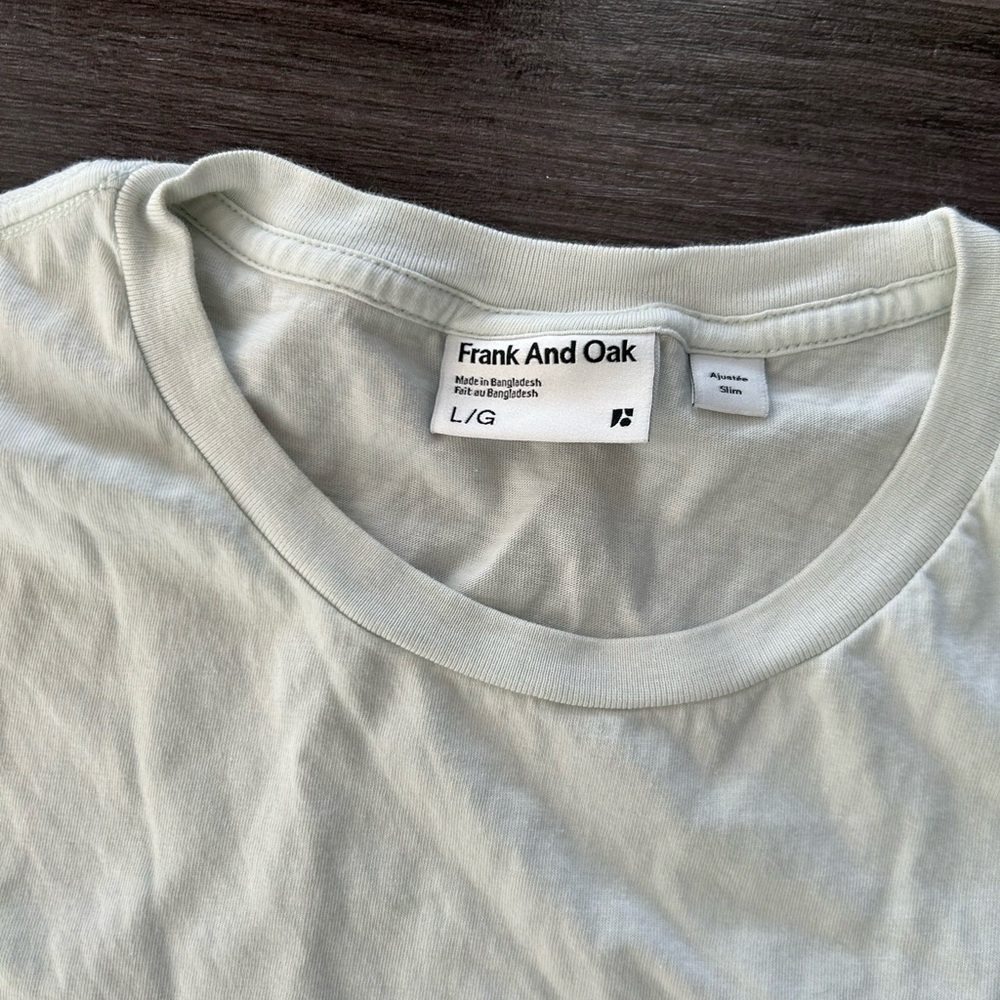 Frank & Oak Light Gray Short Sleeve Tee